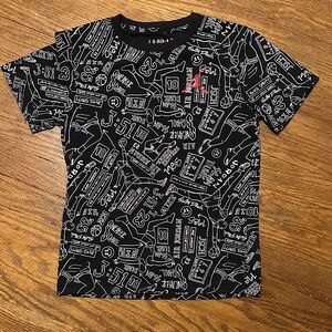 Jordan Black and White Graphic Kids Tee